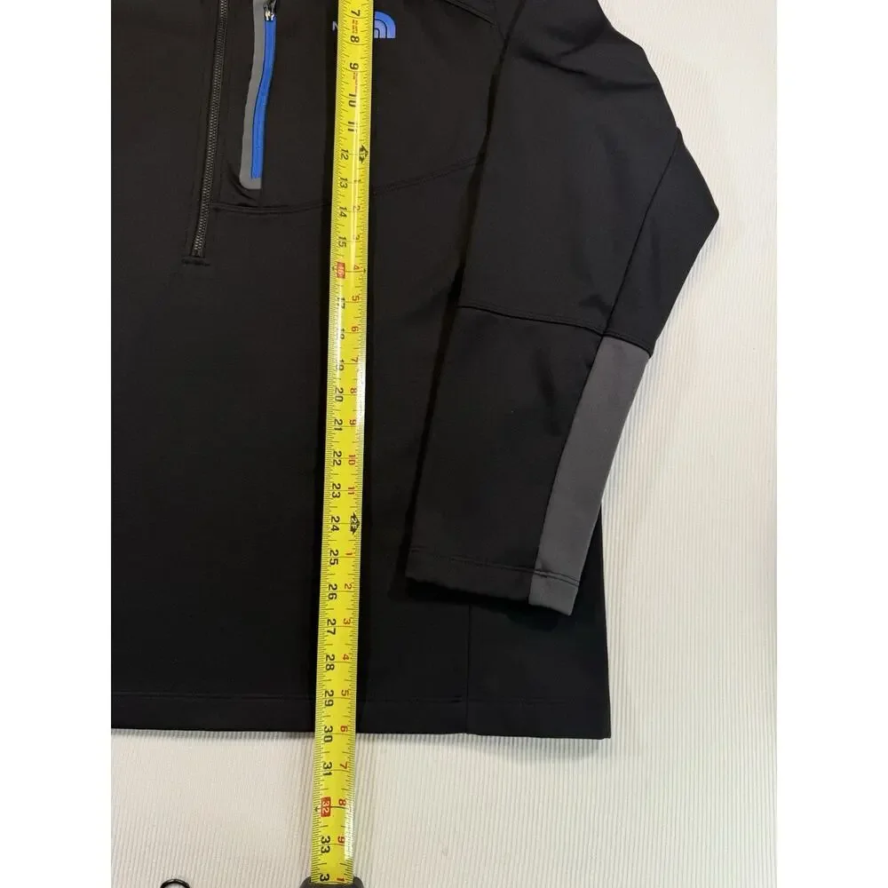 The North Face Soft Shell Black Jacket Men’s Size 2XL Blue Logo